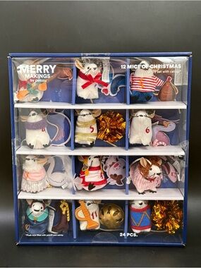 PETCO Merry Makings 12 Mice of Christmas Cats Toy Set w/ Catnip NEW